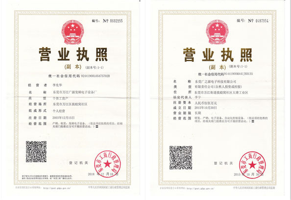 China Guangyuan Technology (HK) Electronics Co., Ltd. certification